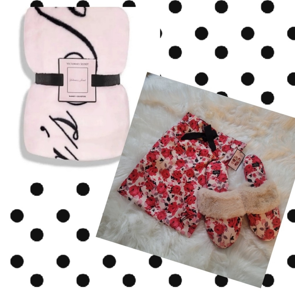 Victoria Secret Blanket & Slippers